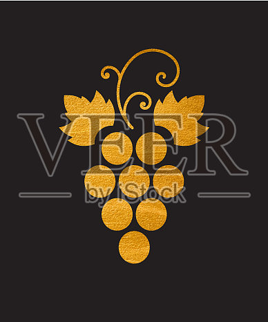 葡萄标志设计元素插画图片素材