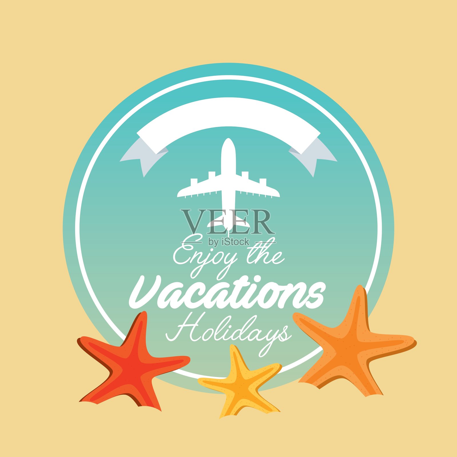 享受假期旅行孤立的图标插画图片素材