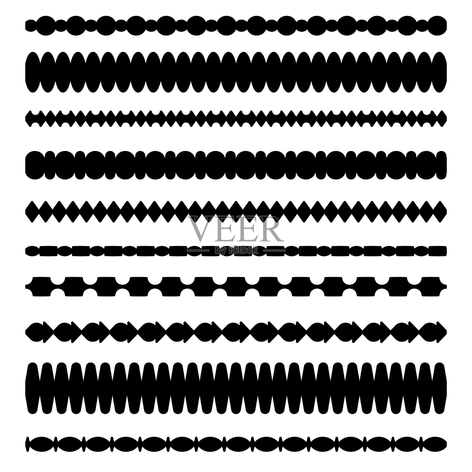 一套边界艺术分界几何风格插画图片素材