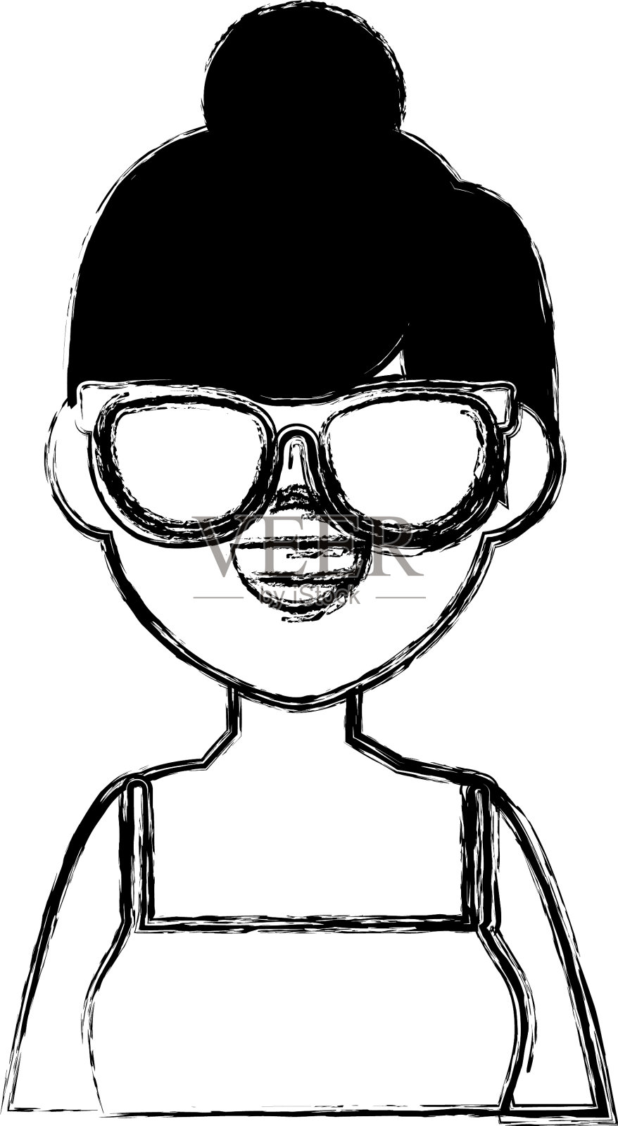 美女头像插画图片素材