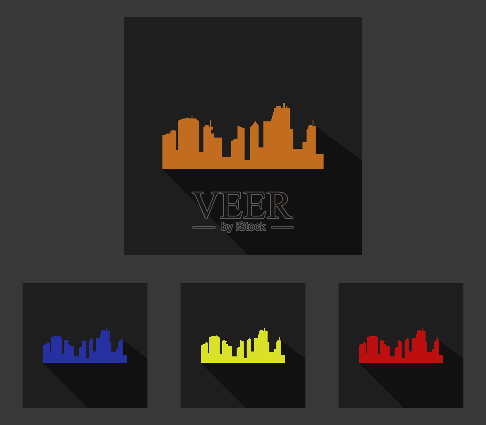 城市的天际线插画图片素材