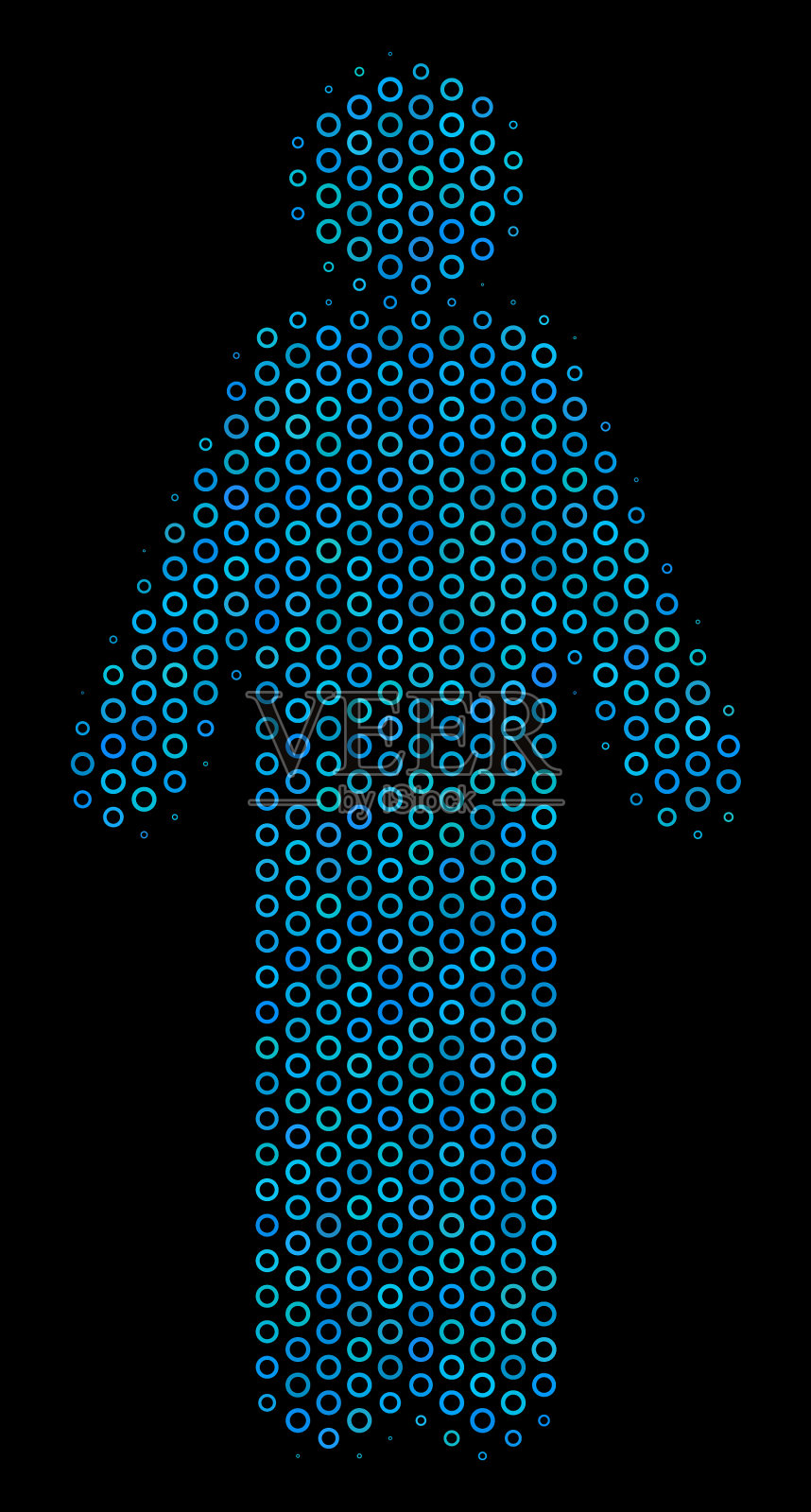 人马赛克图标的半色调泡沫插画图片素材