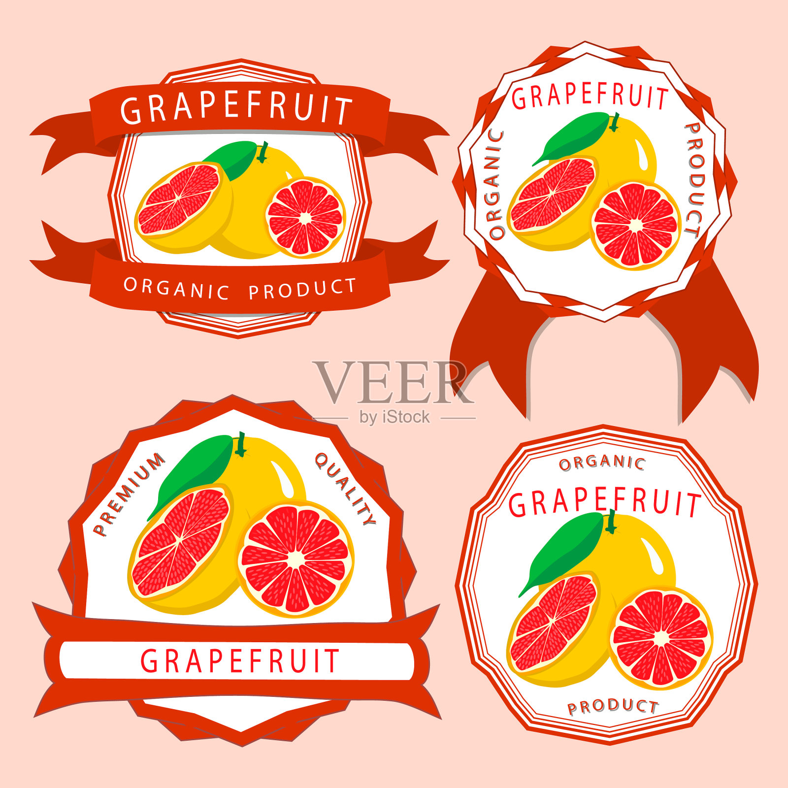 红西柚设计元素图片