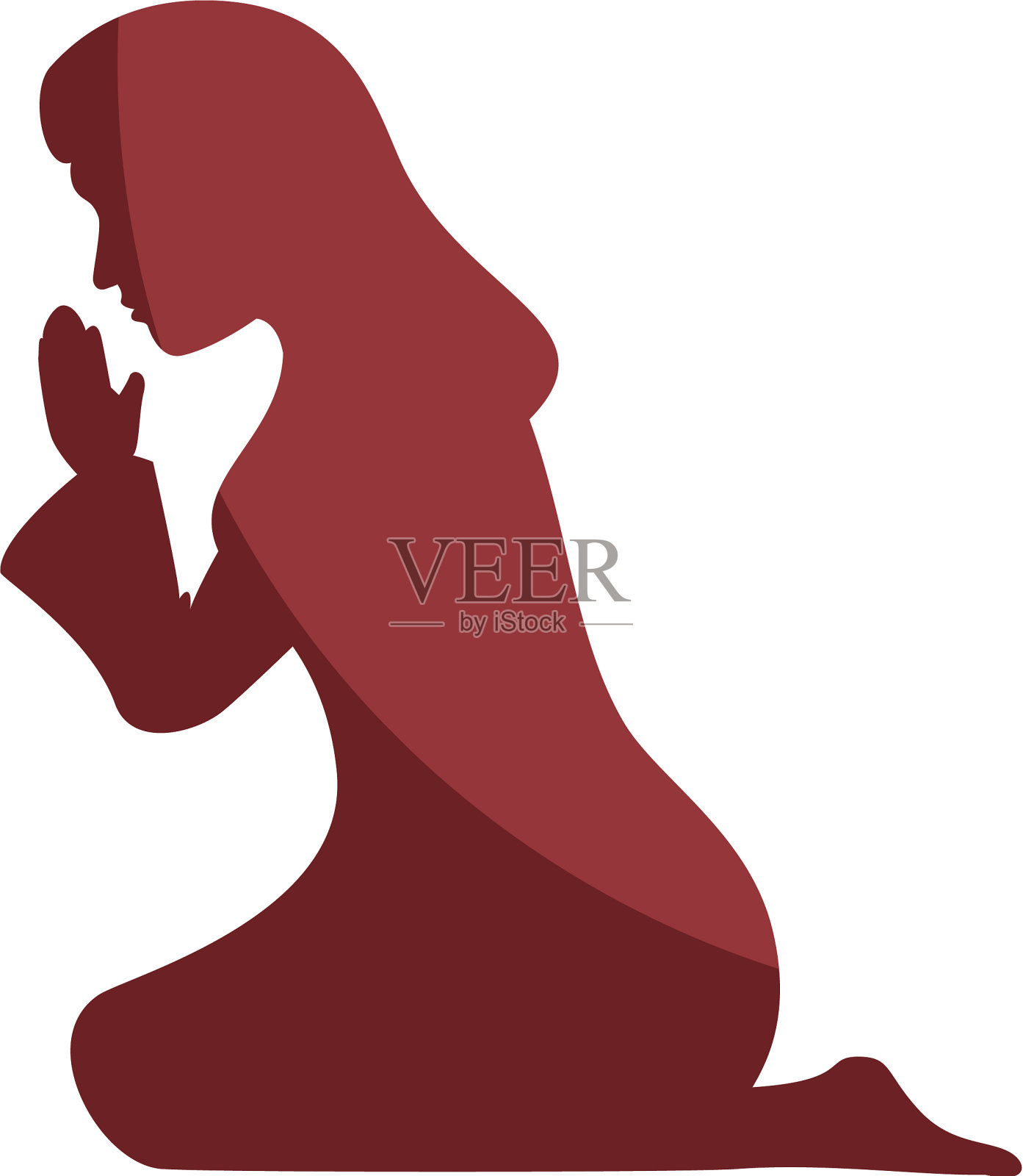 圣母玛利亚的图标插画图片素材