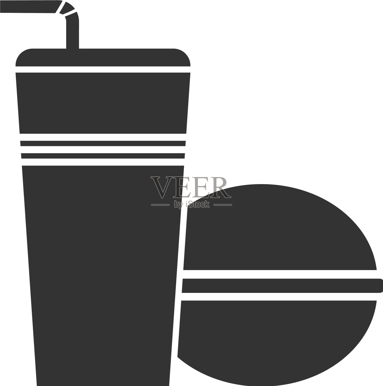 快餐图标平面设计元素图片