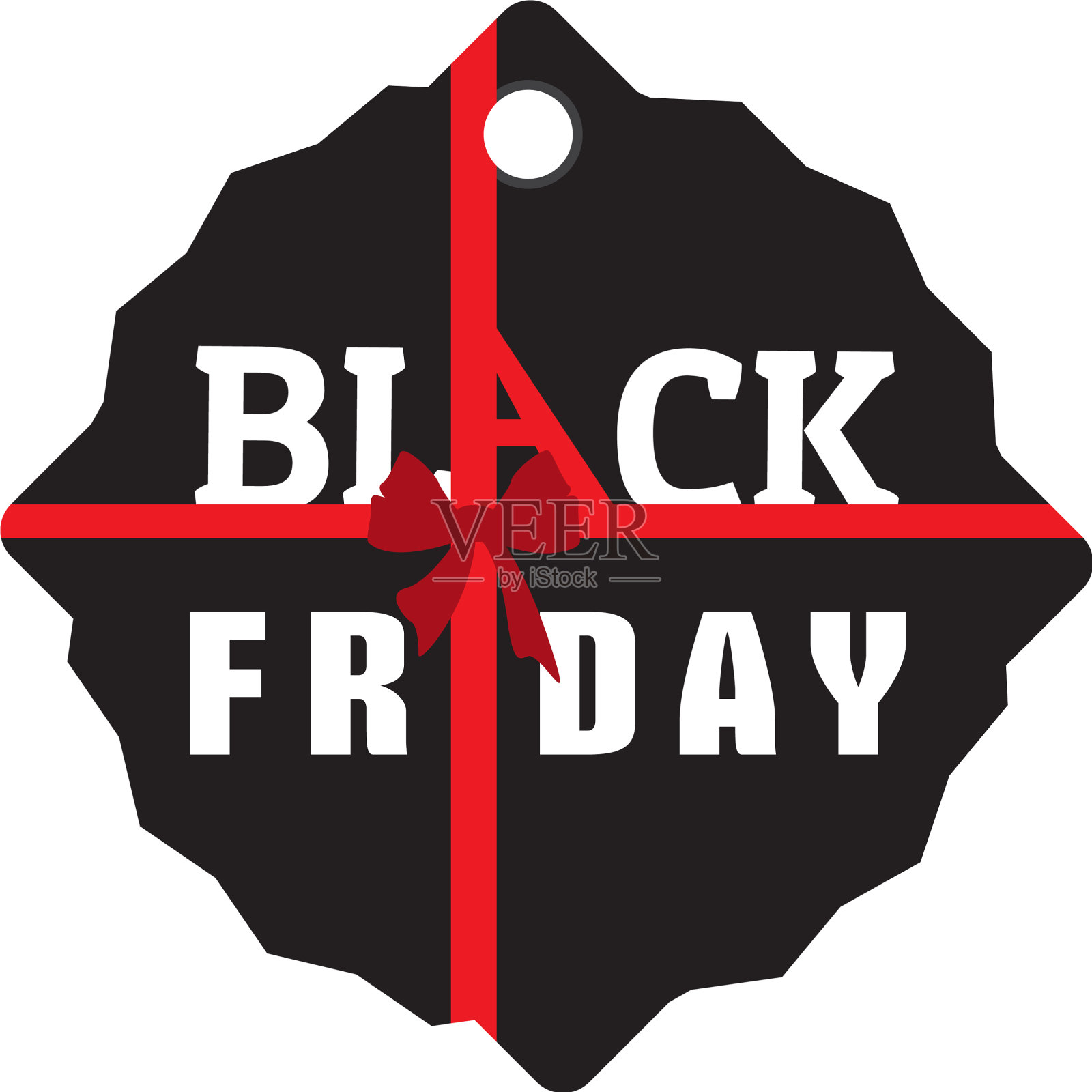 孤立的黑色星期五标签设计元素图片