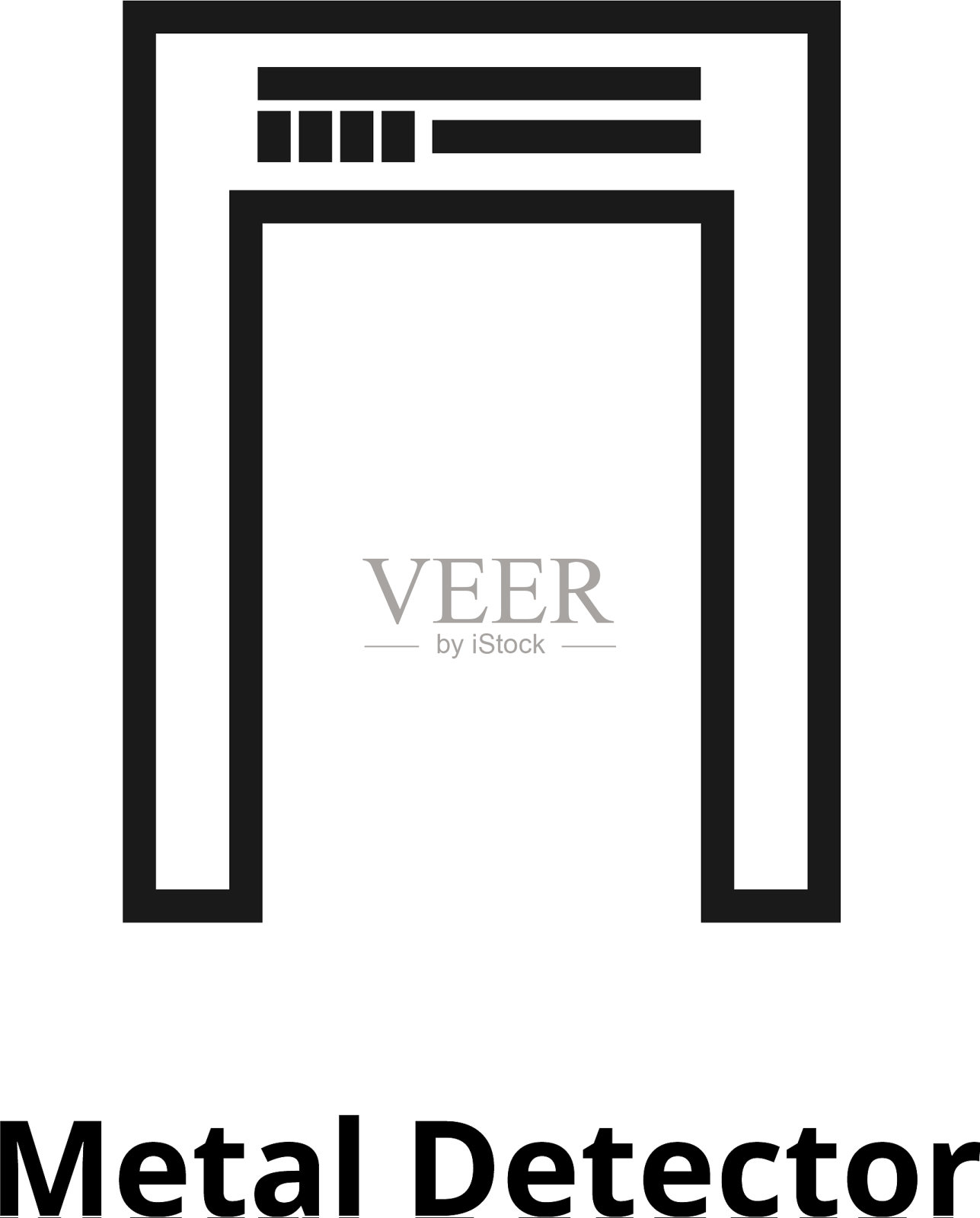 金属探测线图标插画图片素材