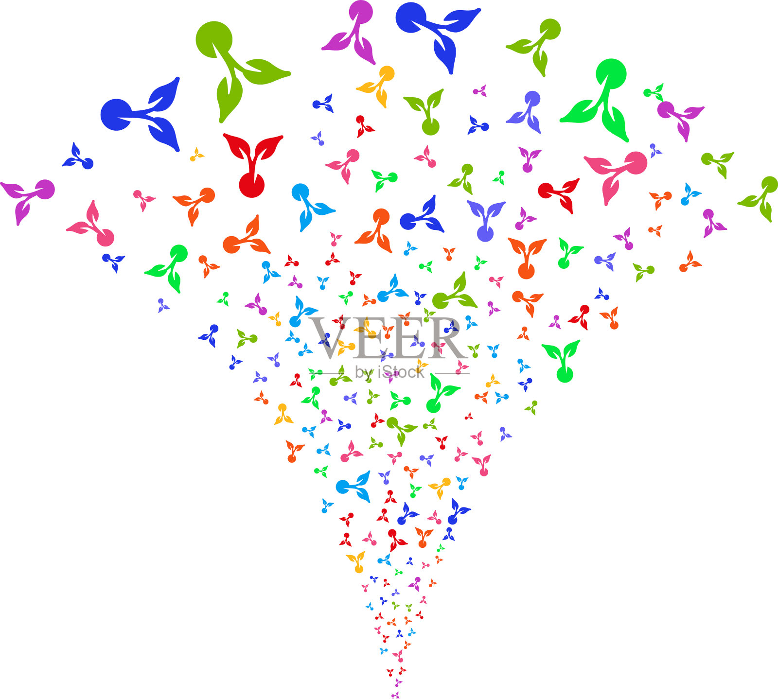 种子发芽泉插画图片素材