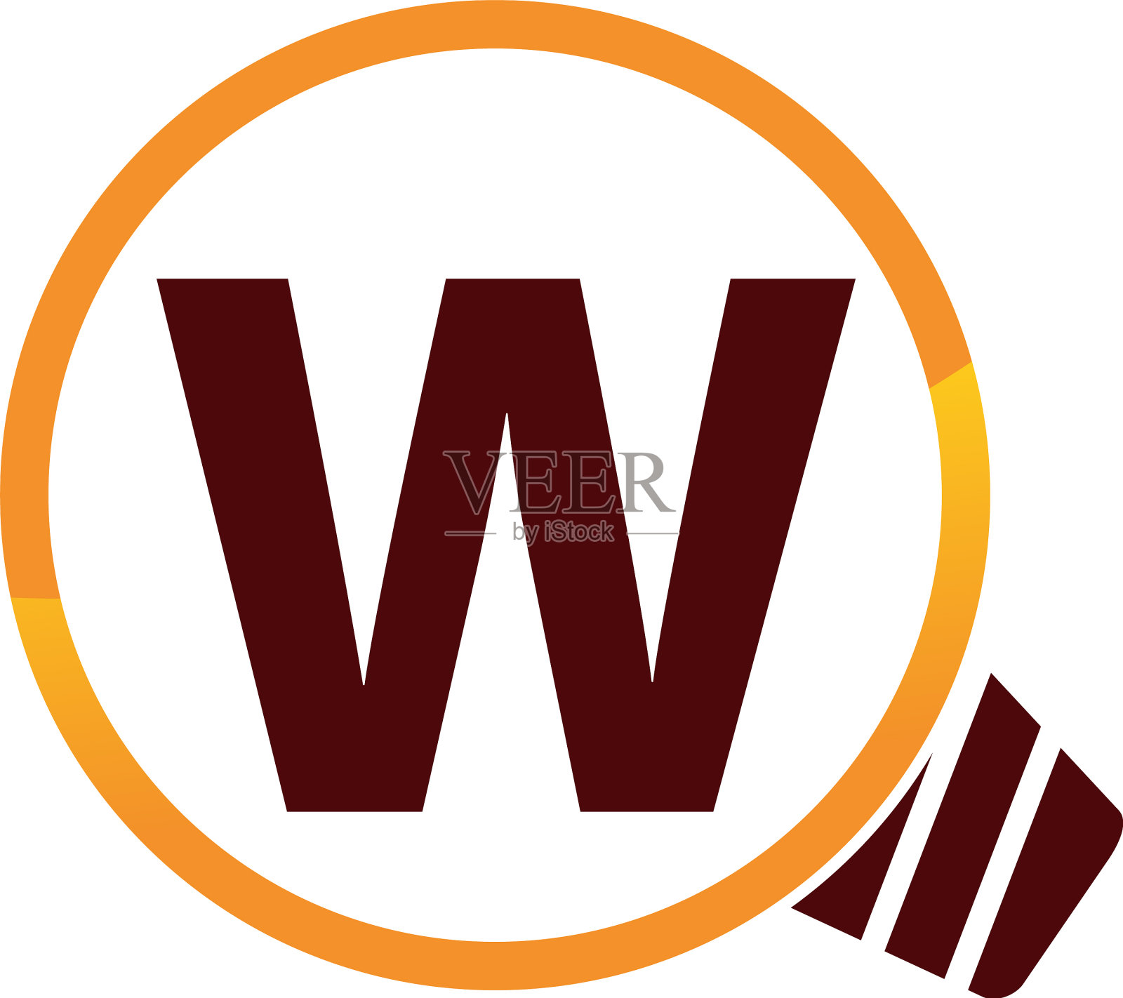 智能解决方案字母w设计元素图片