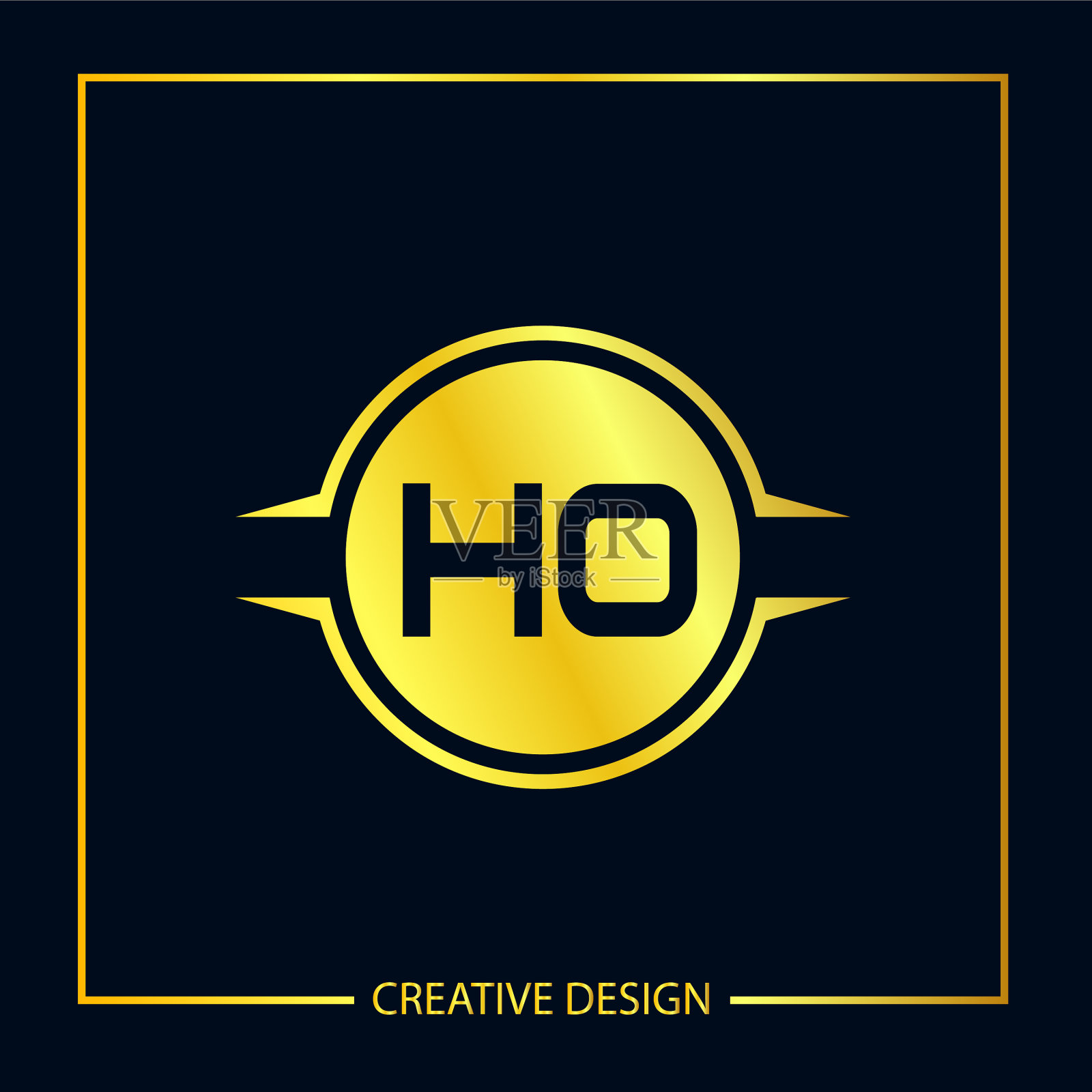 首字母ho标志模板设计插画图片素材