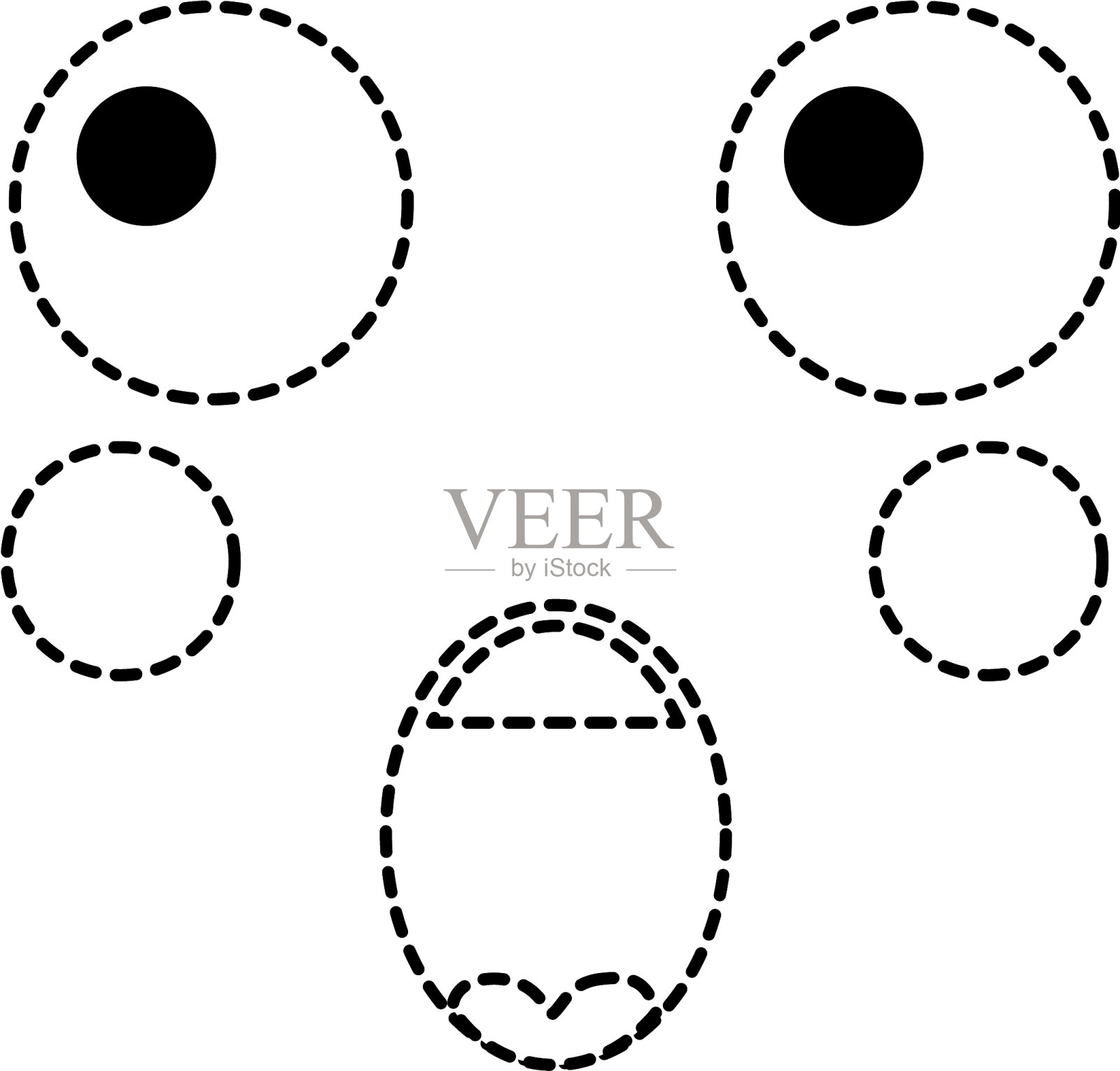 惊讶的脸表情符号图像插画图片素材