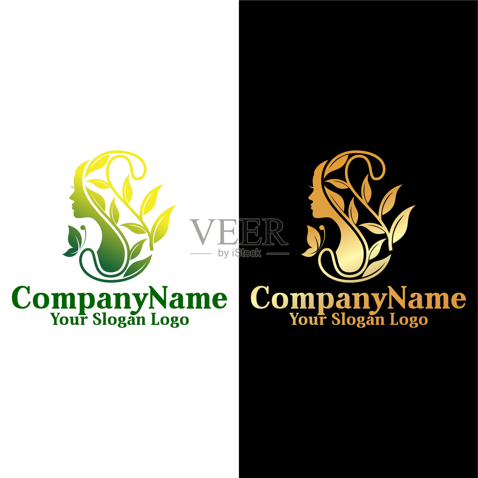 女性标志字母s插画图片素材