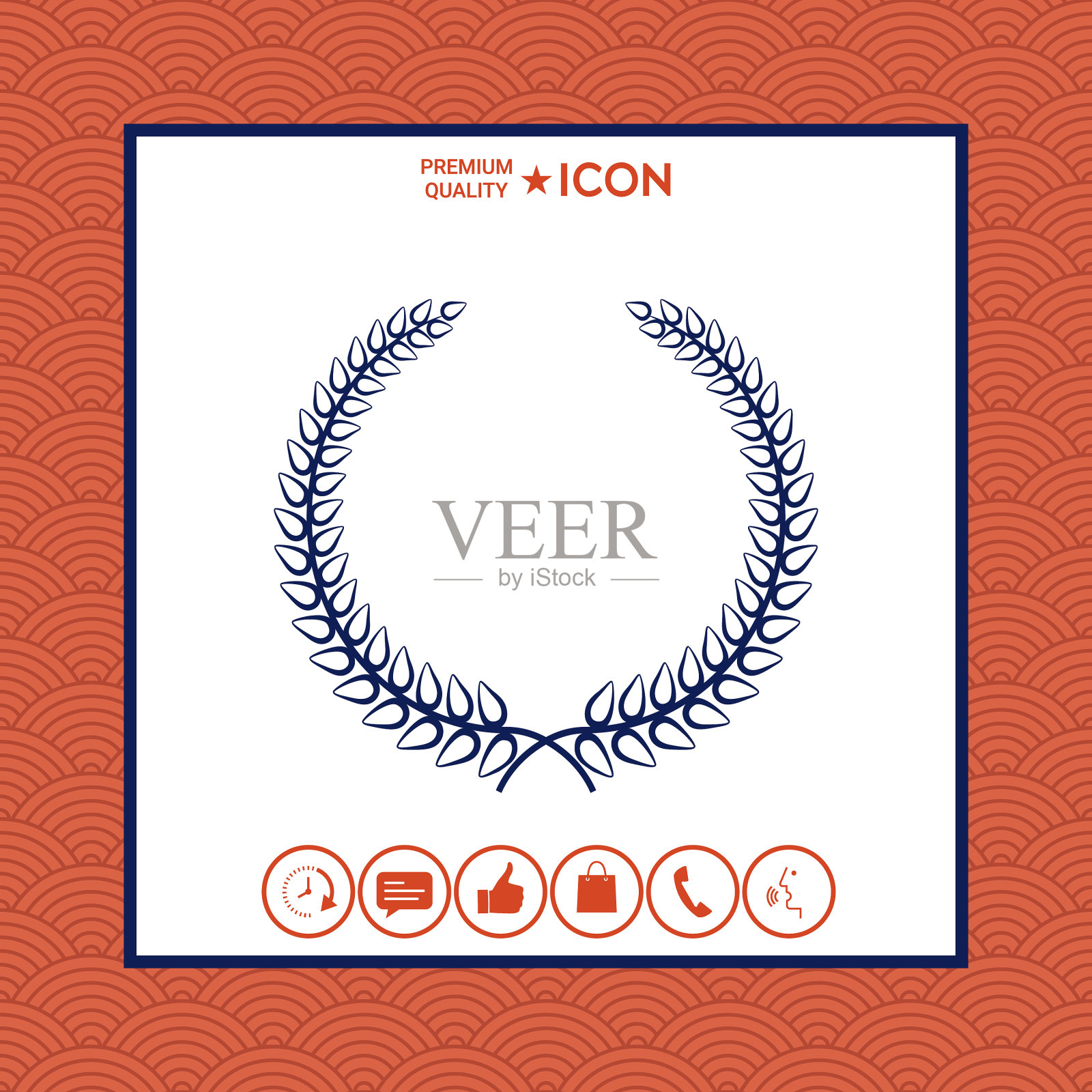 月桂花环-你设计的优雅象征插画图片素材