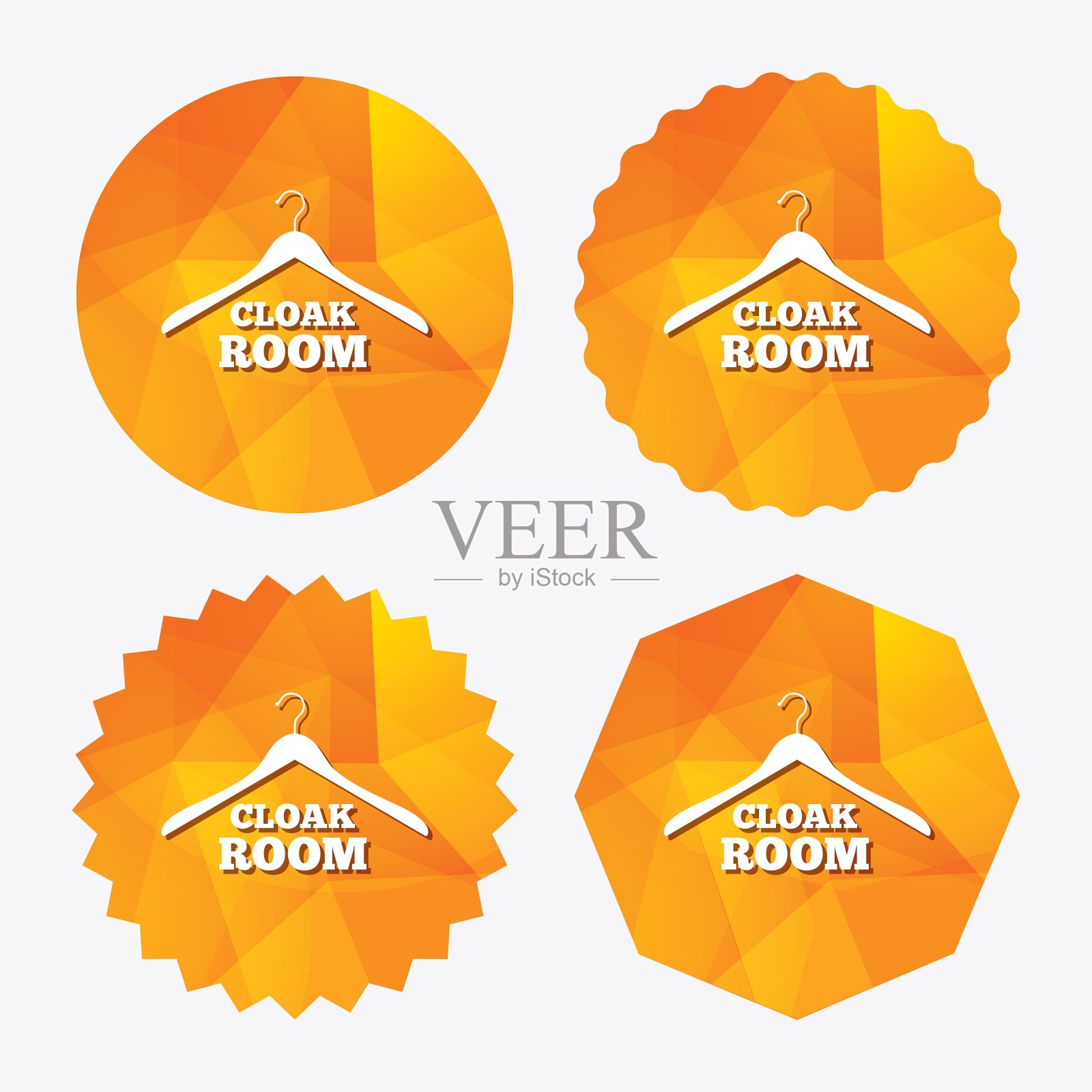 衣帽间标志图标衣架衣柜标志插画图片素材