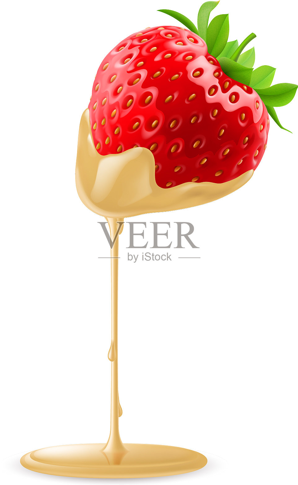 甜蜜的草莓插画图片素材