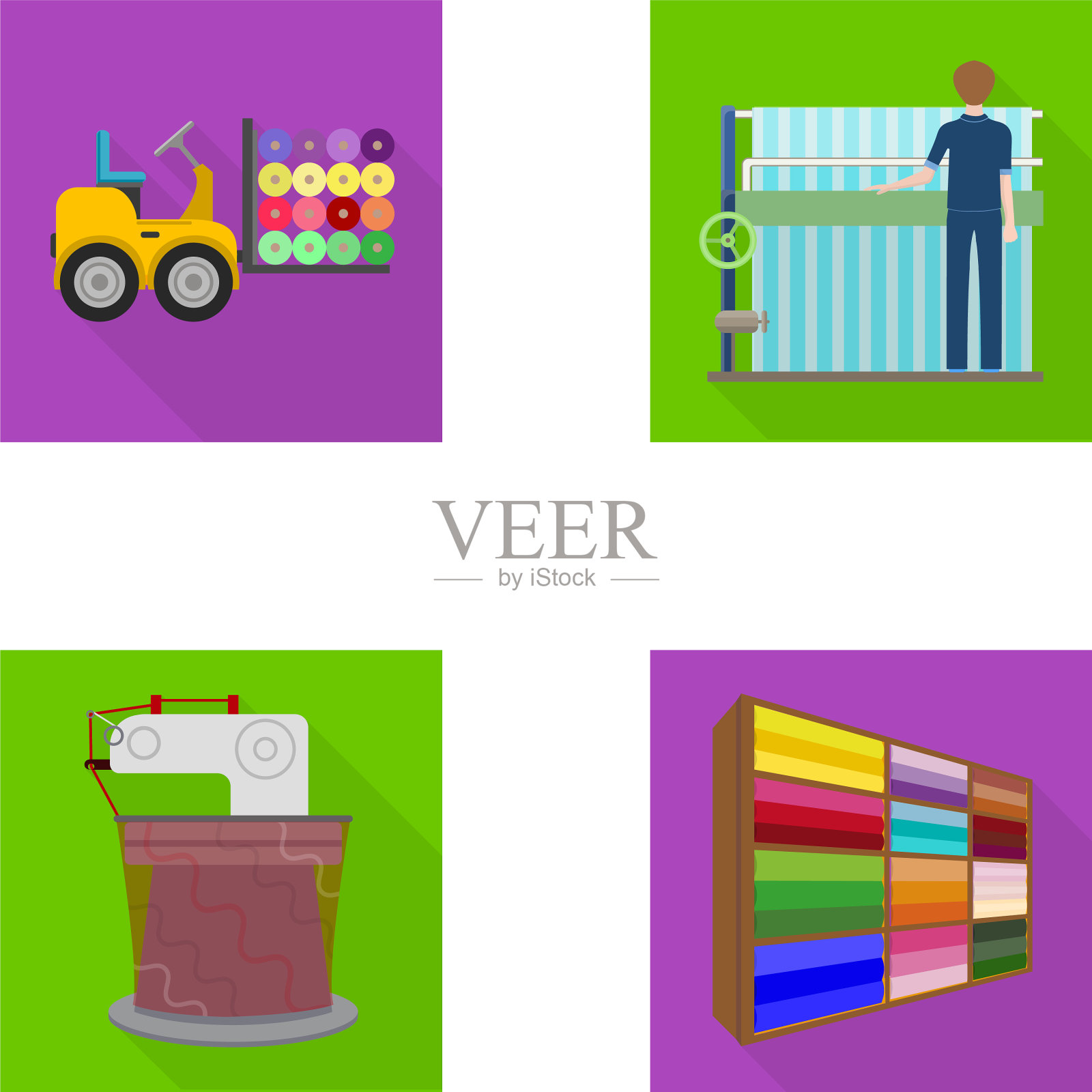 设备机器叉车和其他网页图标插画图片素材