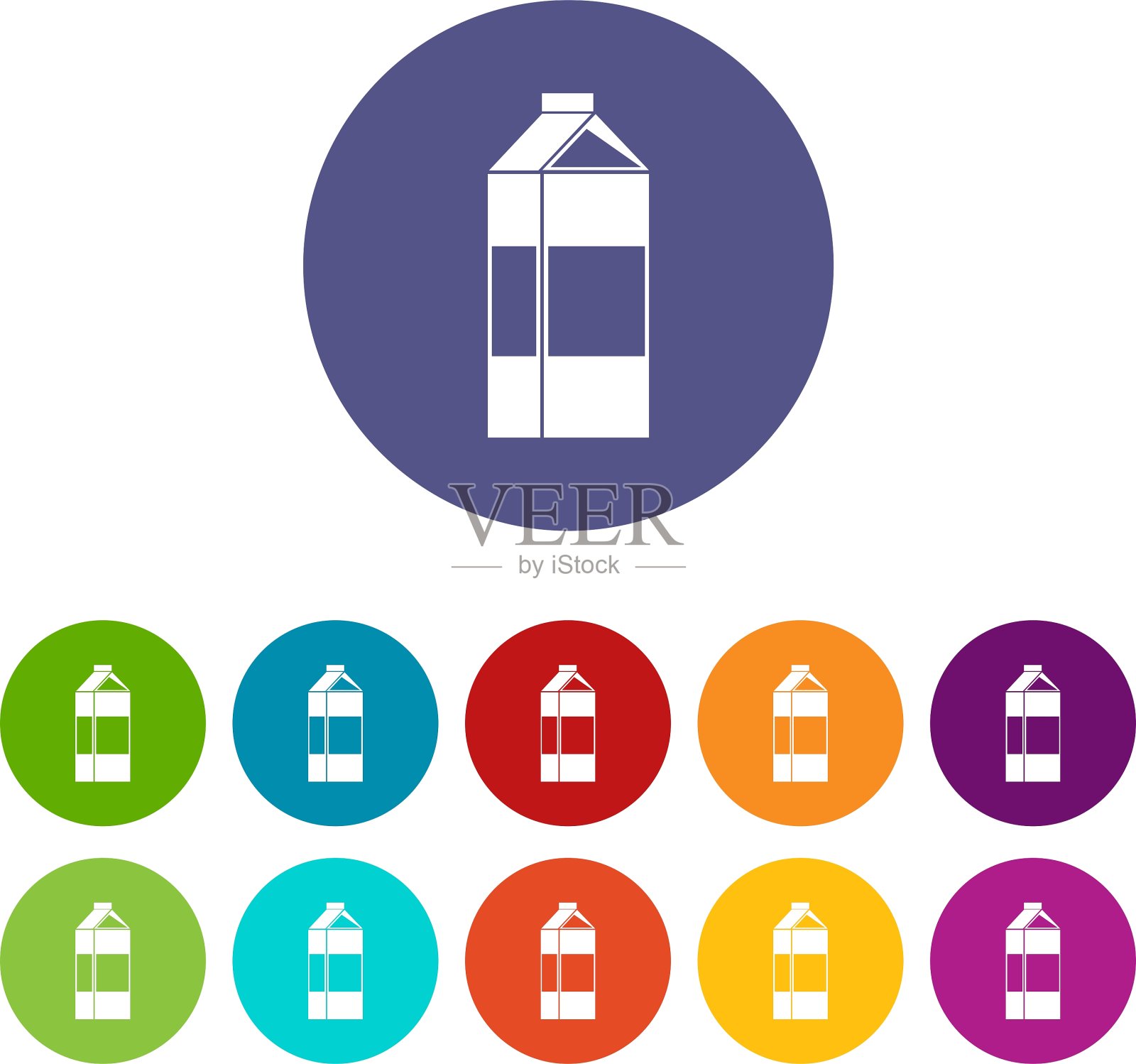 牛奶设置图标图标素材