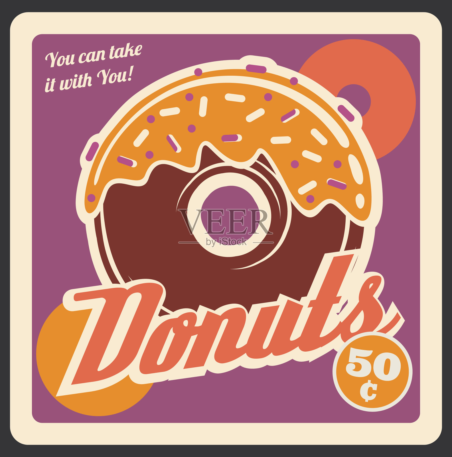 甜甜圈甜点快餐招牌插画图片素材