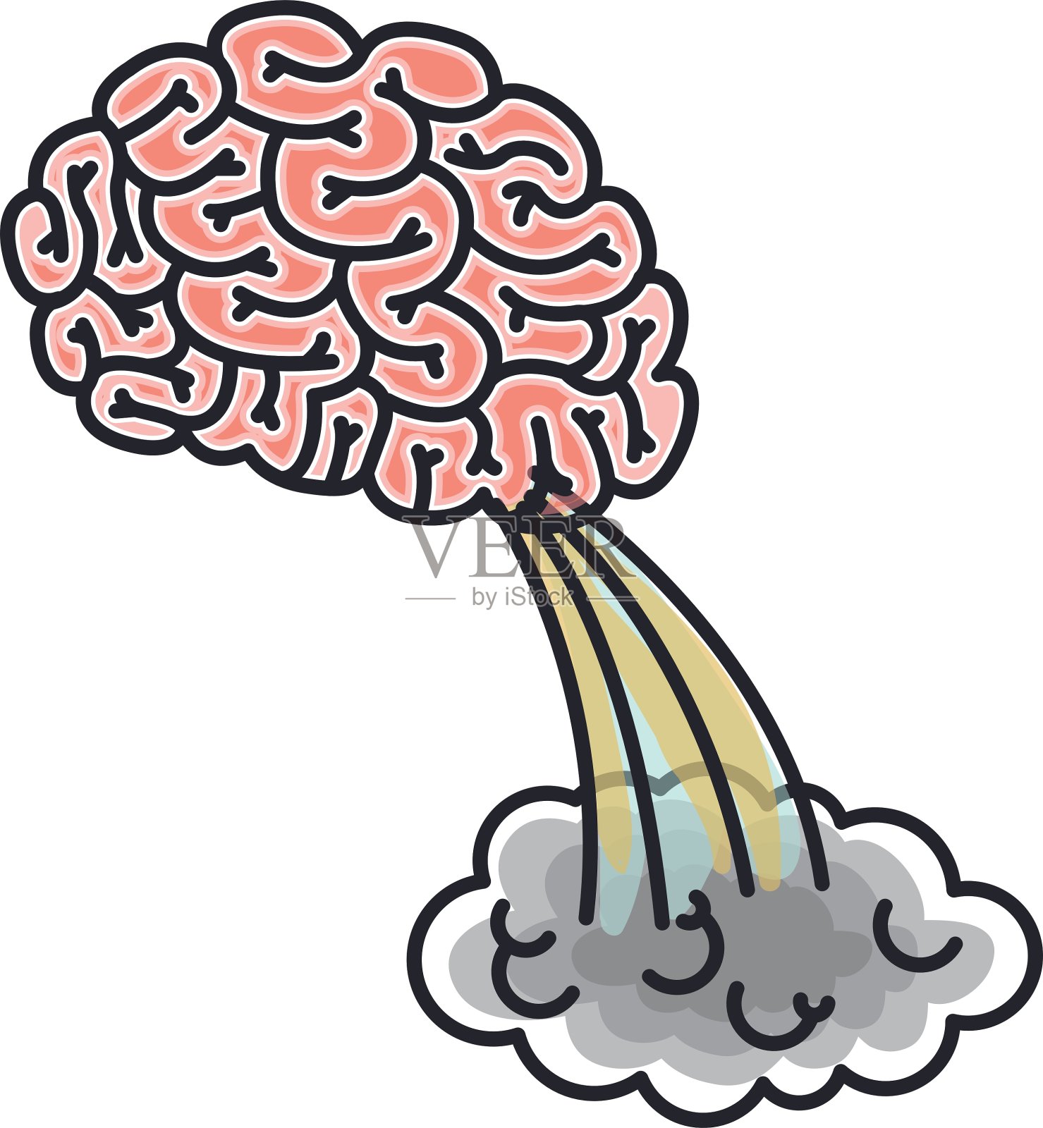 孤立的大想法绘制设计插画图片素材