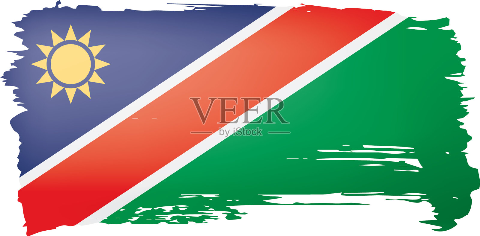 纳米比亚国旗上有白色设计元素图片