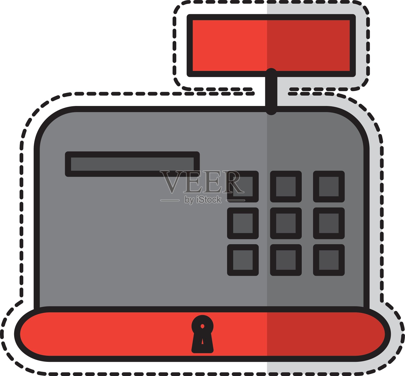 收银机图标插画图片素材