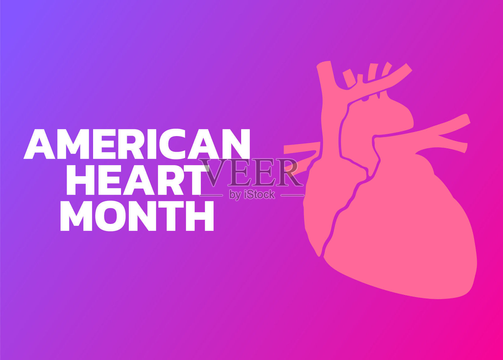 美国心月标志插画图片素材