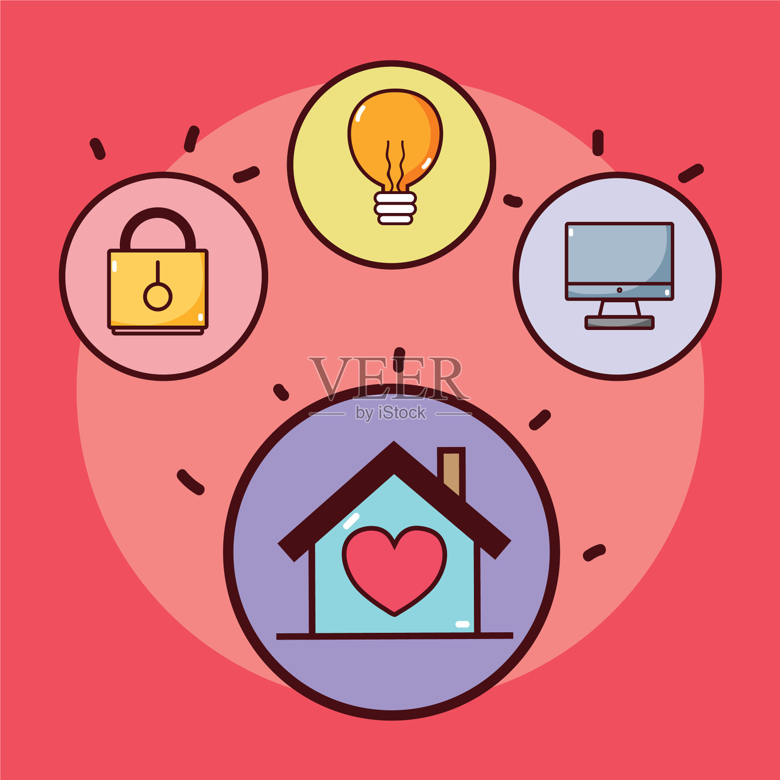 房地产投资插画图片素材