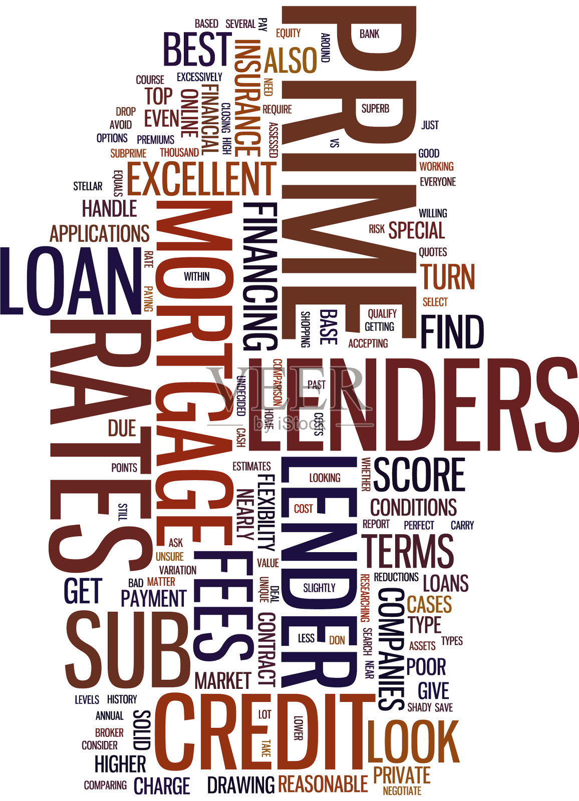 抵押公司主要贷款人和次级贷款人插画图片素材