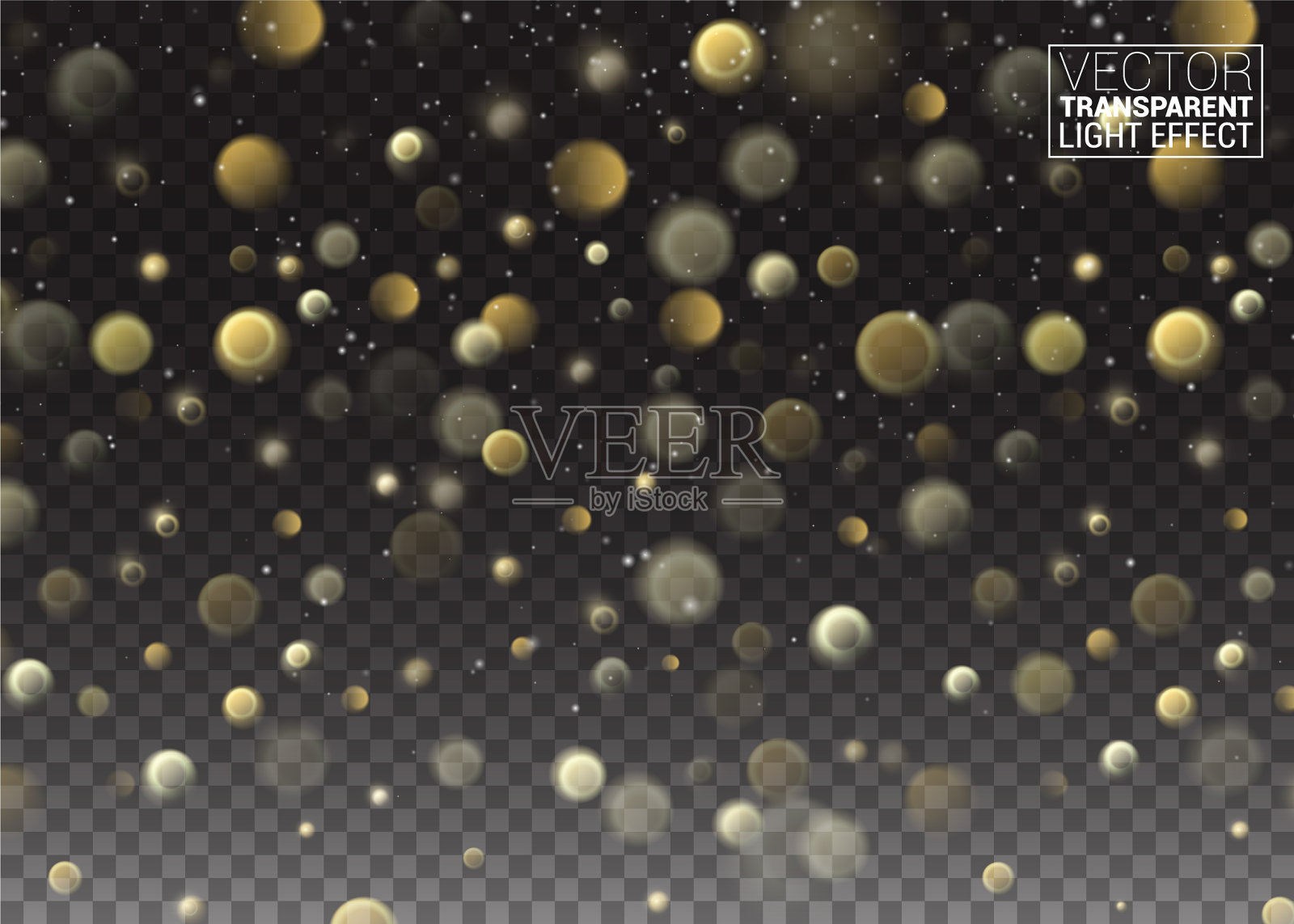 白色的火花，星星闪闪发光的特殊灯光效果插画图片素材