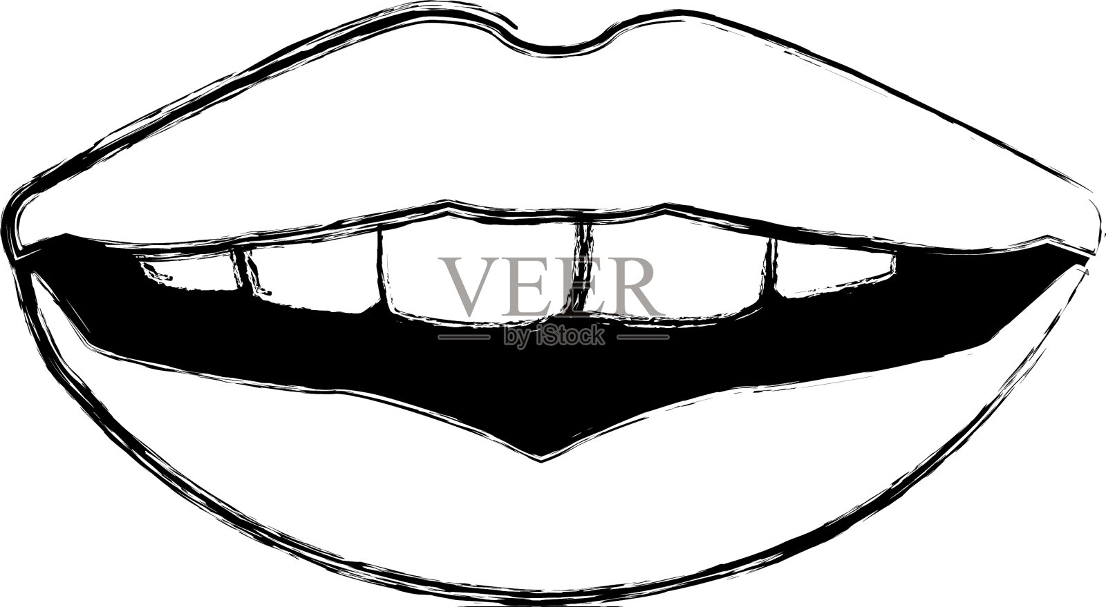 性感的嘴唇卡通插画图片素材