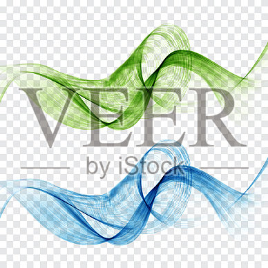 透明的烟雾抽象的波浪插画图片素材