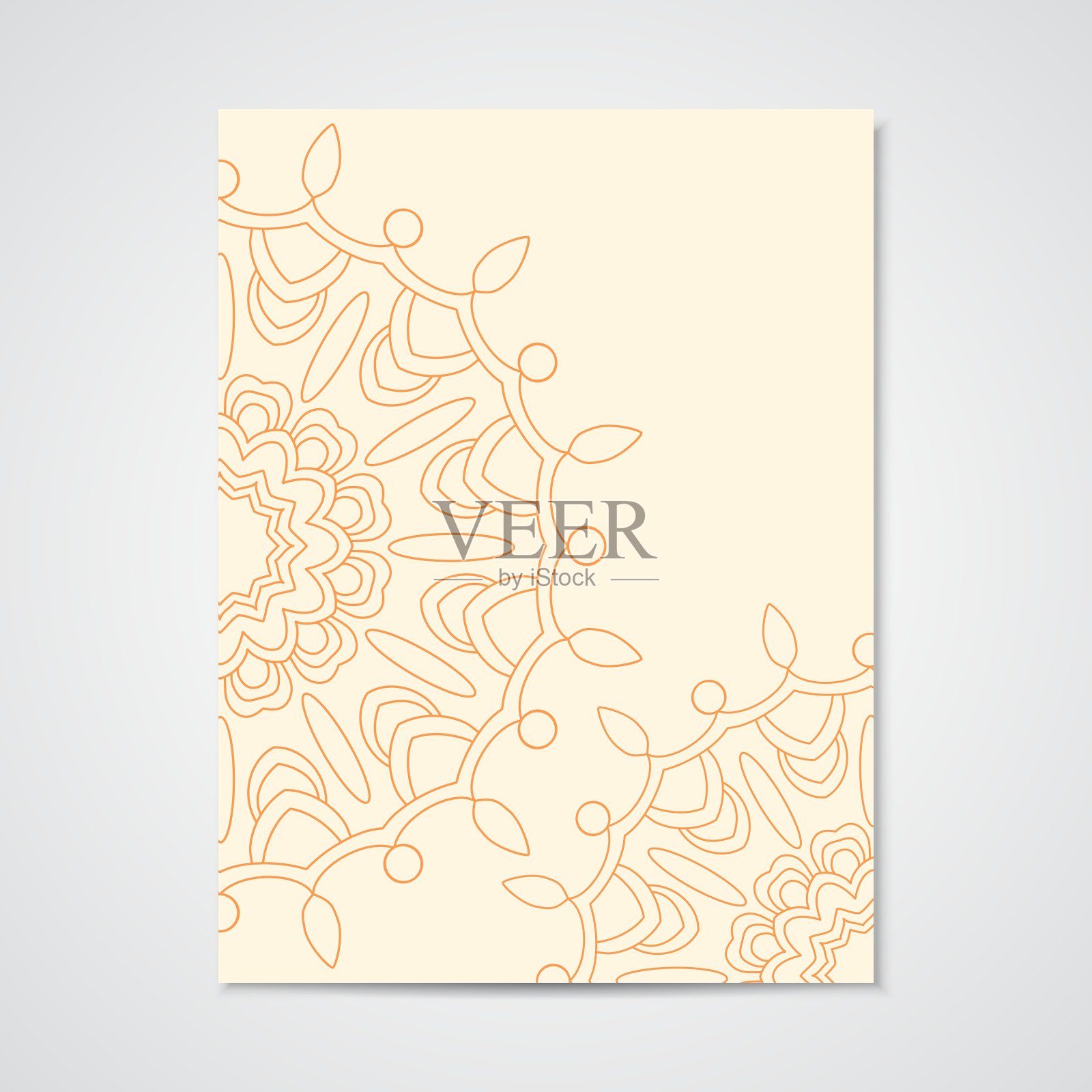 带有手绘装饰的海报插画图片素材