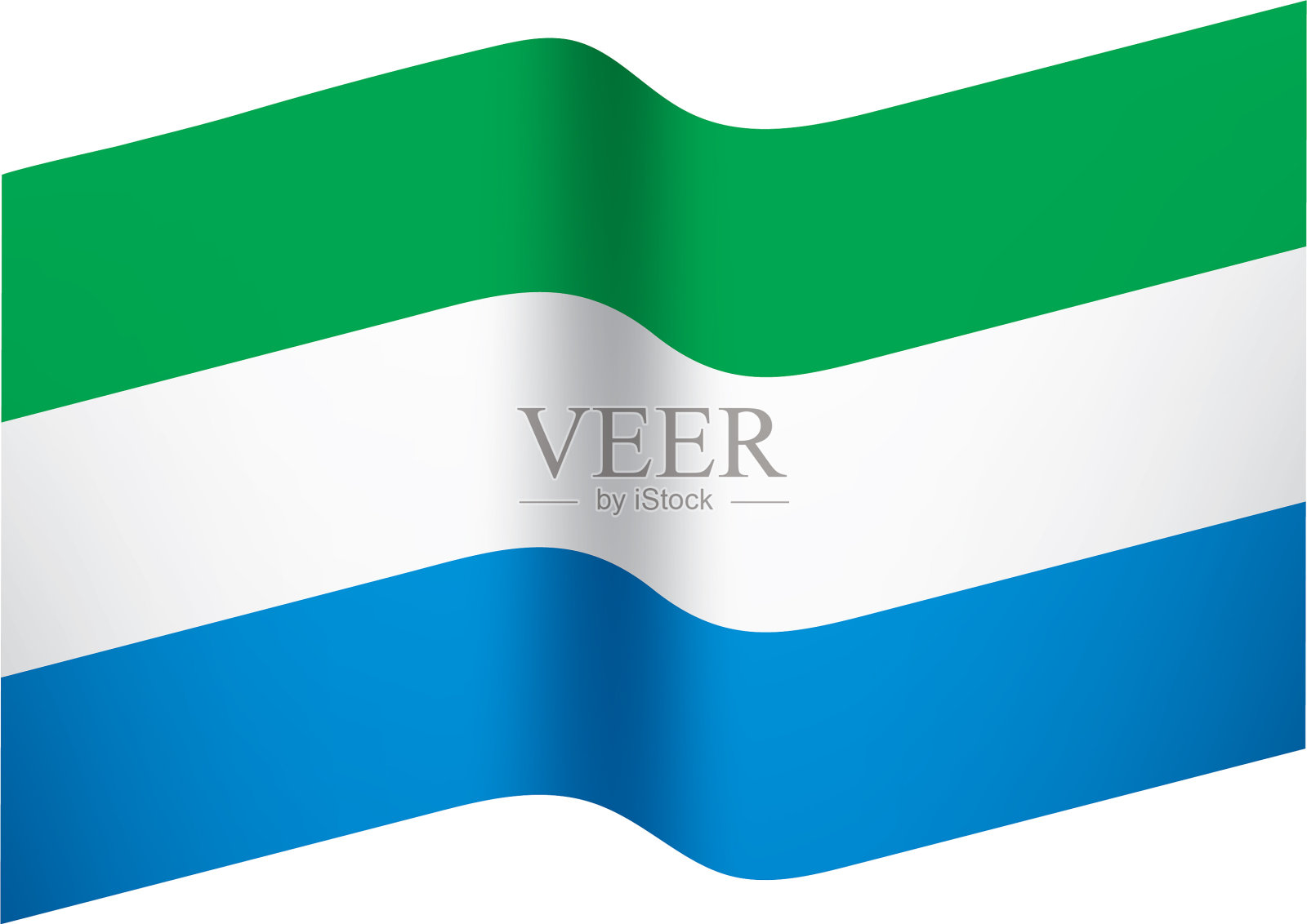 塞拉利昂国旗设计元素图片