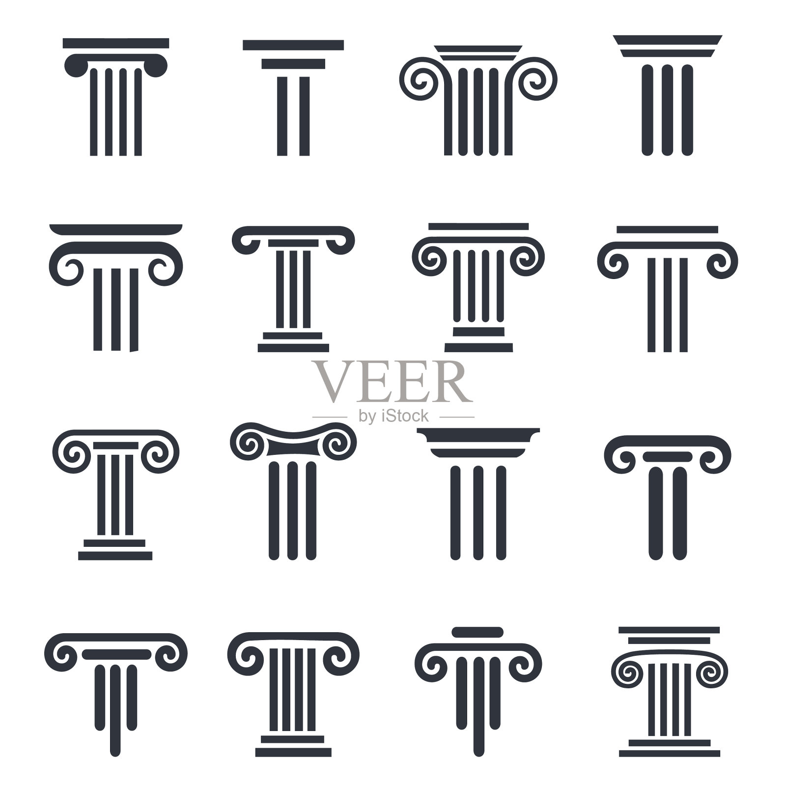 黑列图标插画图片素材