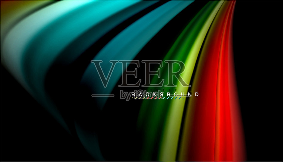 流体混合颜色波抽象插画图片素材