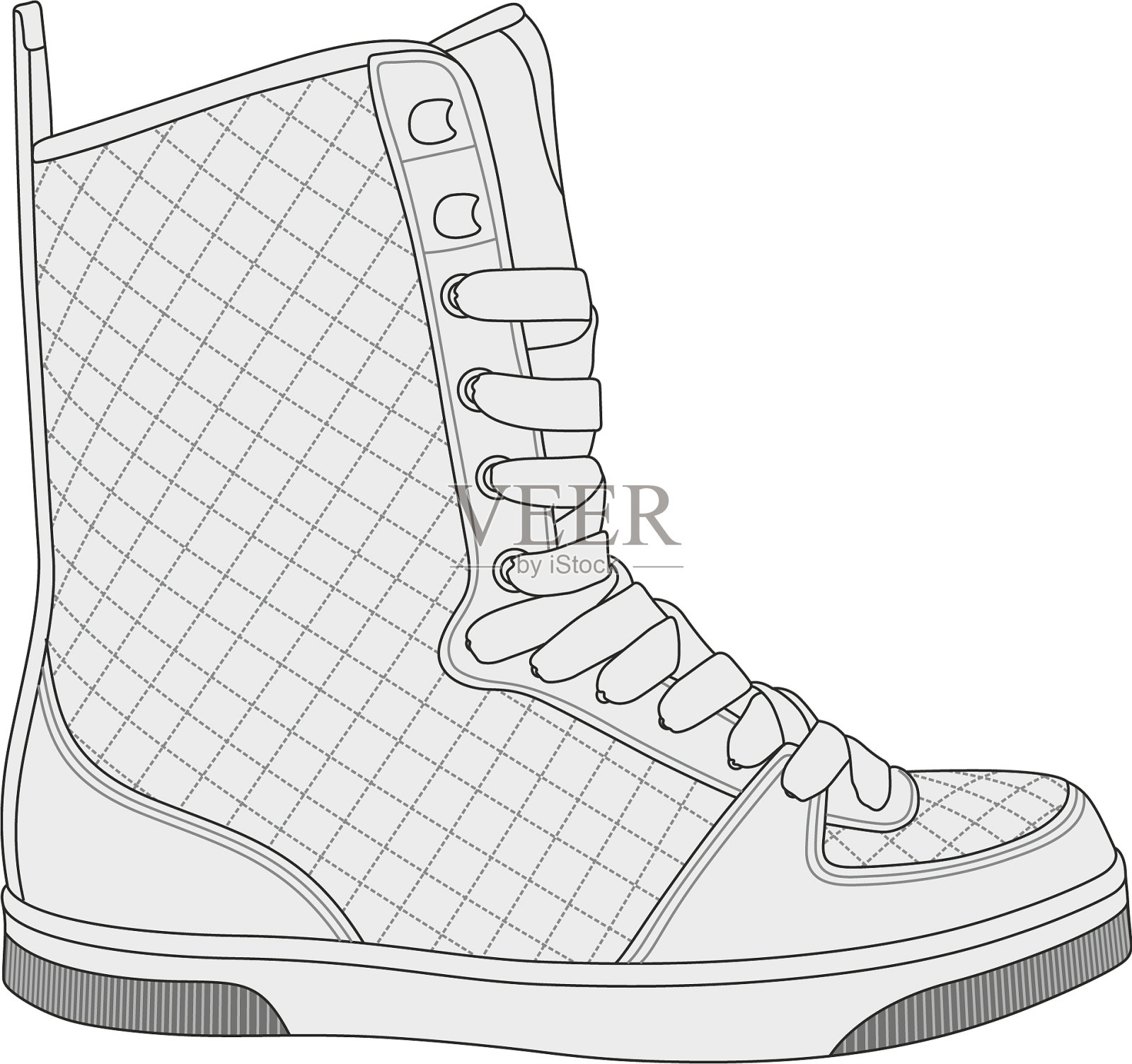 现代时尚的运动鞋插画图片素材