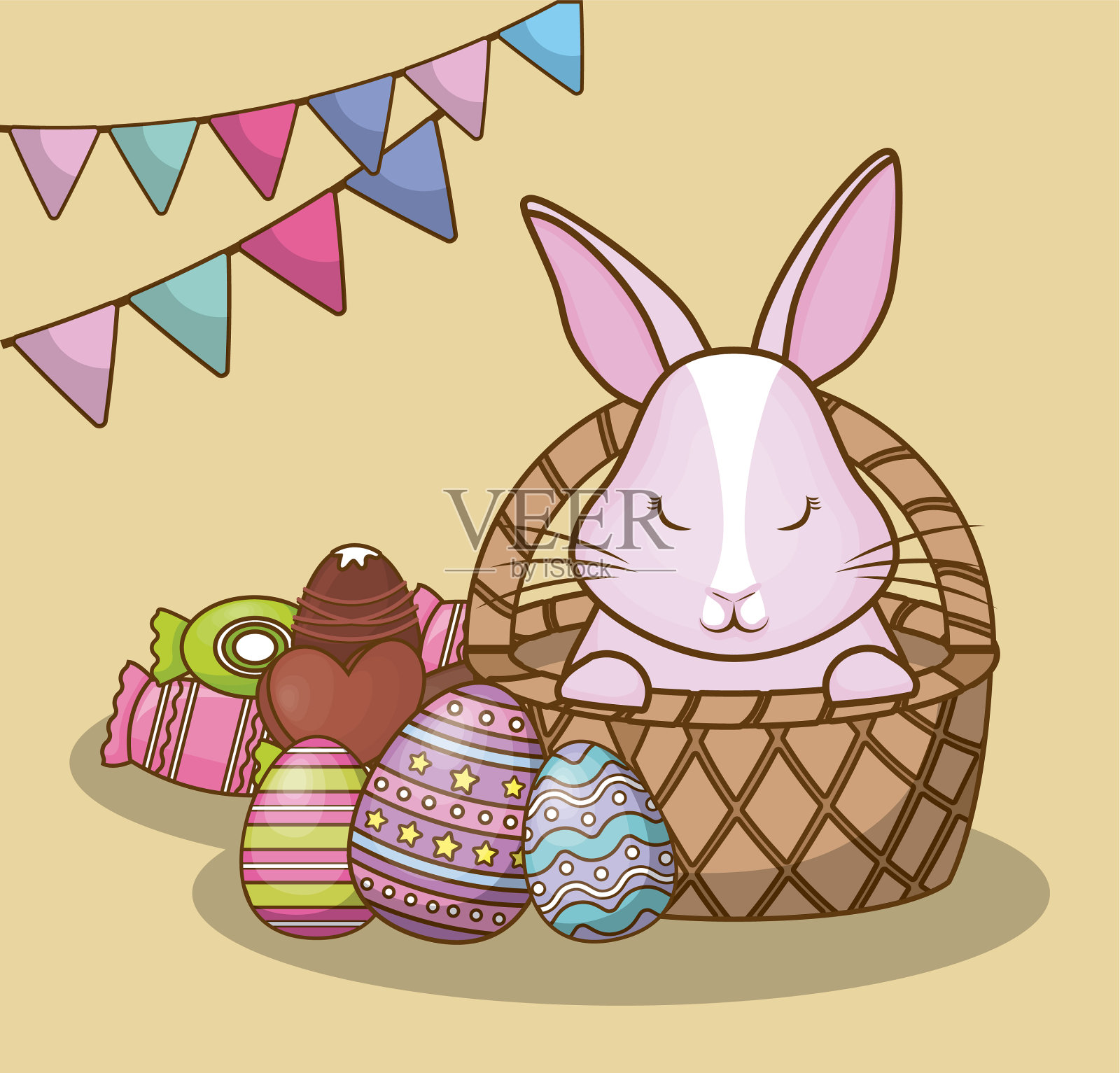 复活节快乐设计插画图片素材