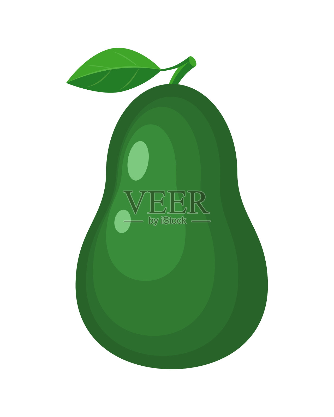 彩色鳄梨插画图片素材