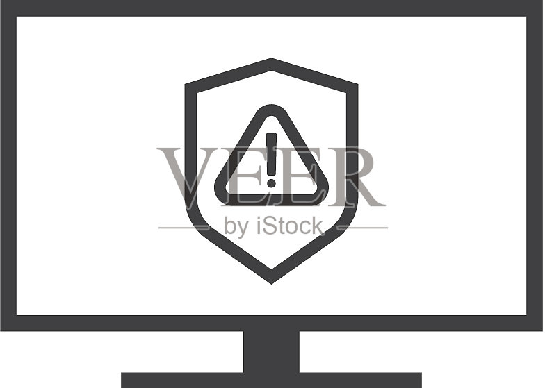 带惊叹号的注意、警告、警示标志插画图片素材