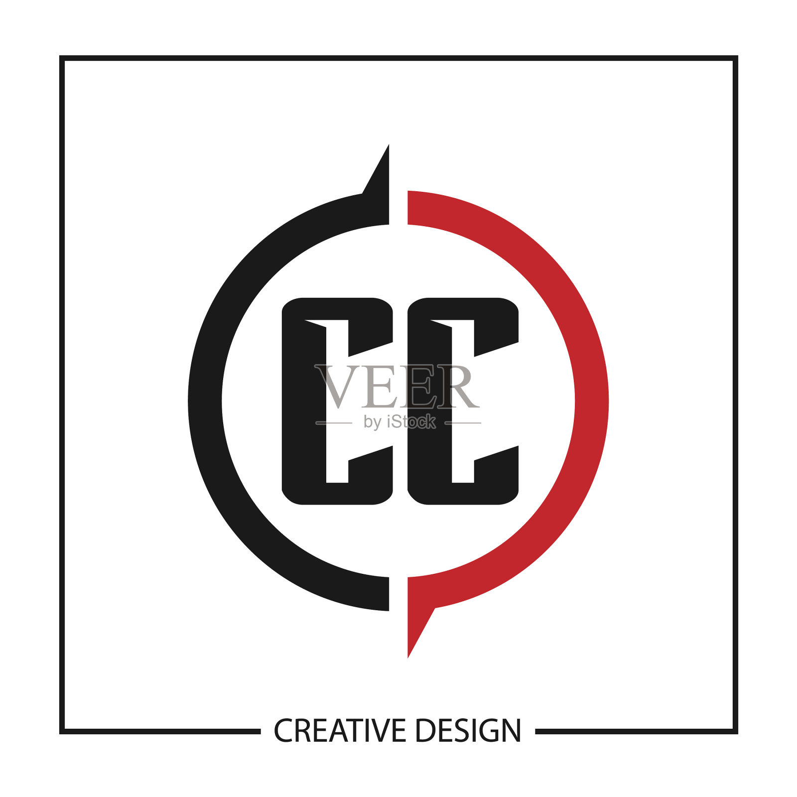 首字母cc标志模板设计设计元素图片