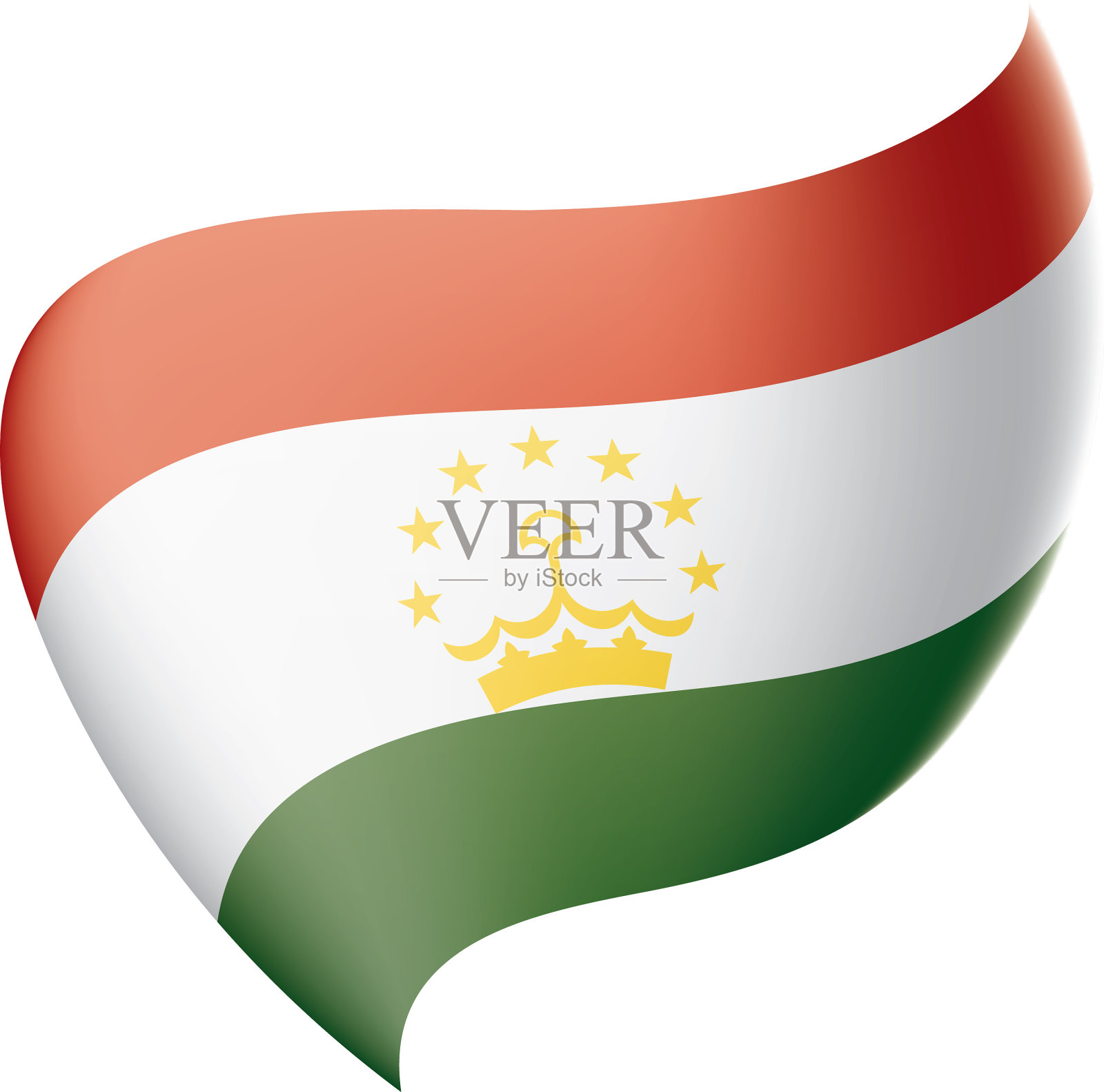 塔吉克斯坦的旗帜设计元素图片