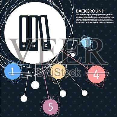 文件夹图标以背景为点和插画图片素材