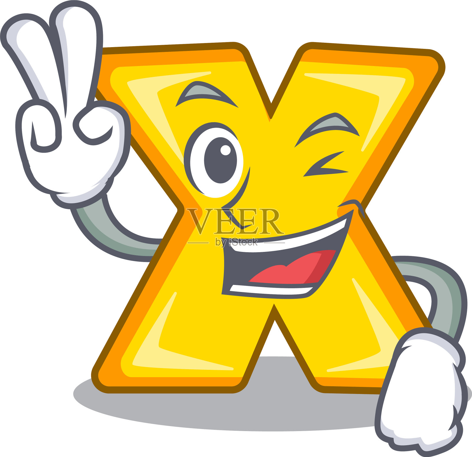 两个手指卡通乘一个删除符号设计元素图片