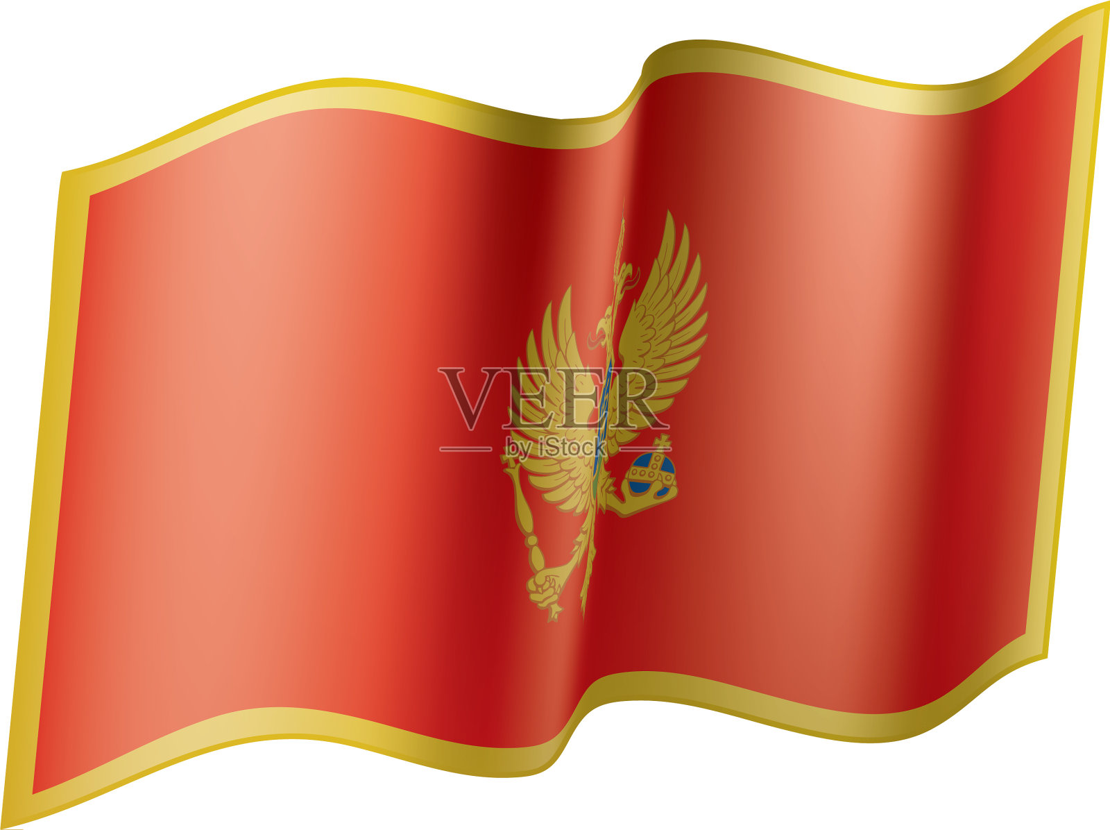 黑山共和国国旗设计元素图片