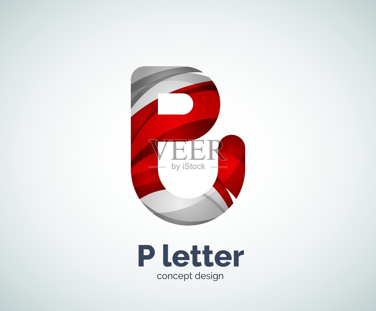 字母P标志插画图片素材