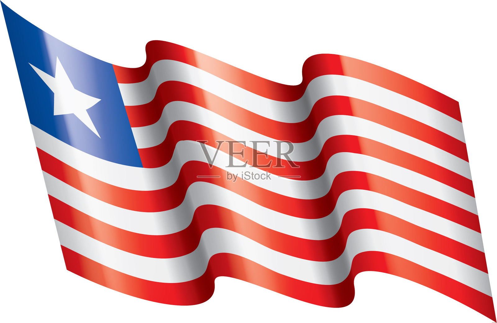 利比里亚国旗设计元素图片