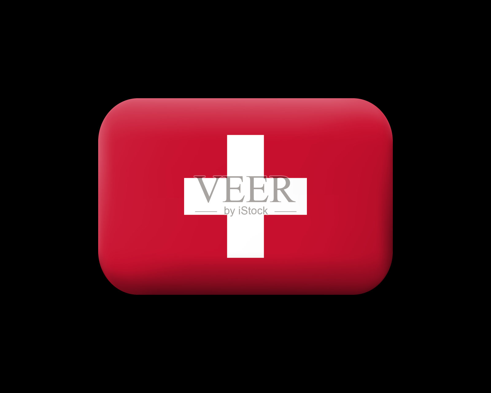 瑞士国旗的垫子图标和按钮插画图片素材