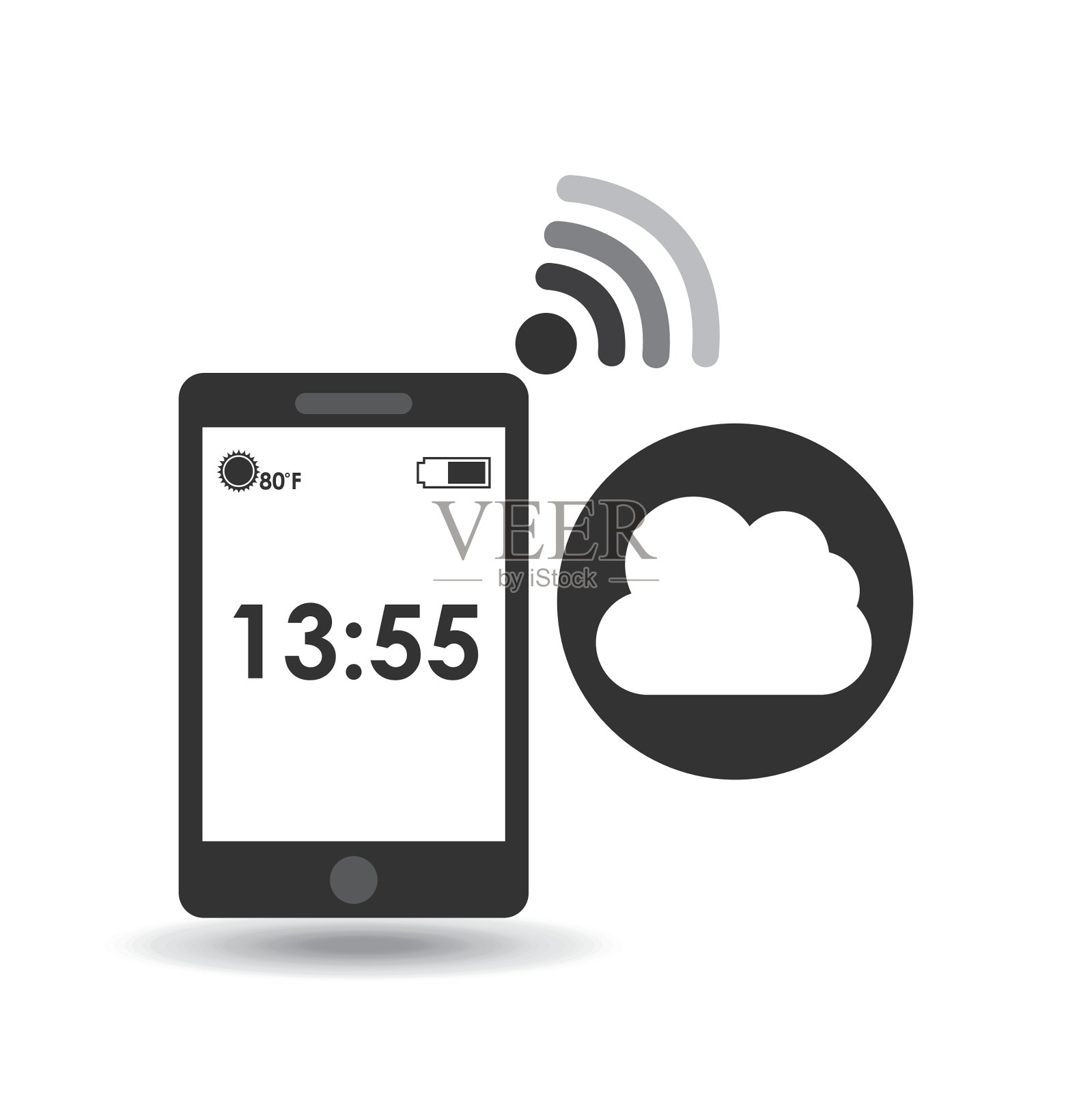 手机互联网云网络媒体图标设计元素图片