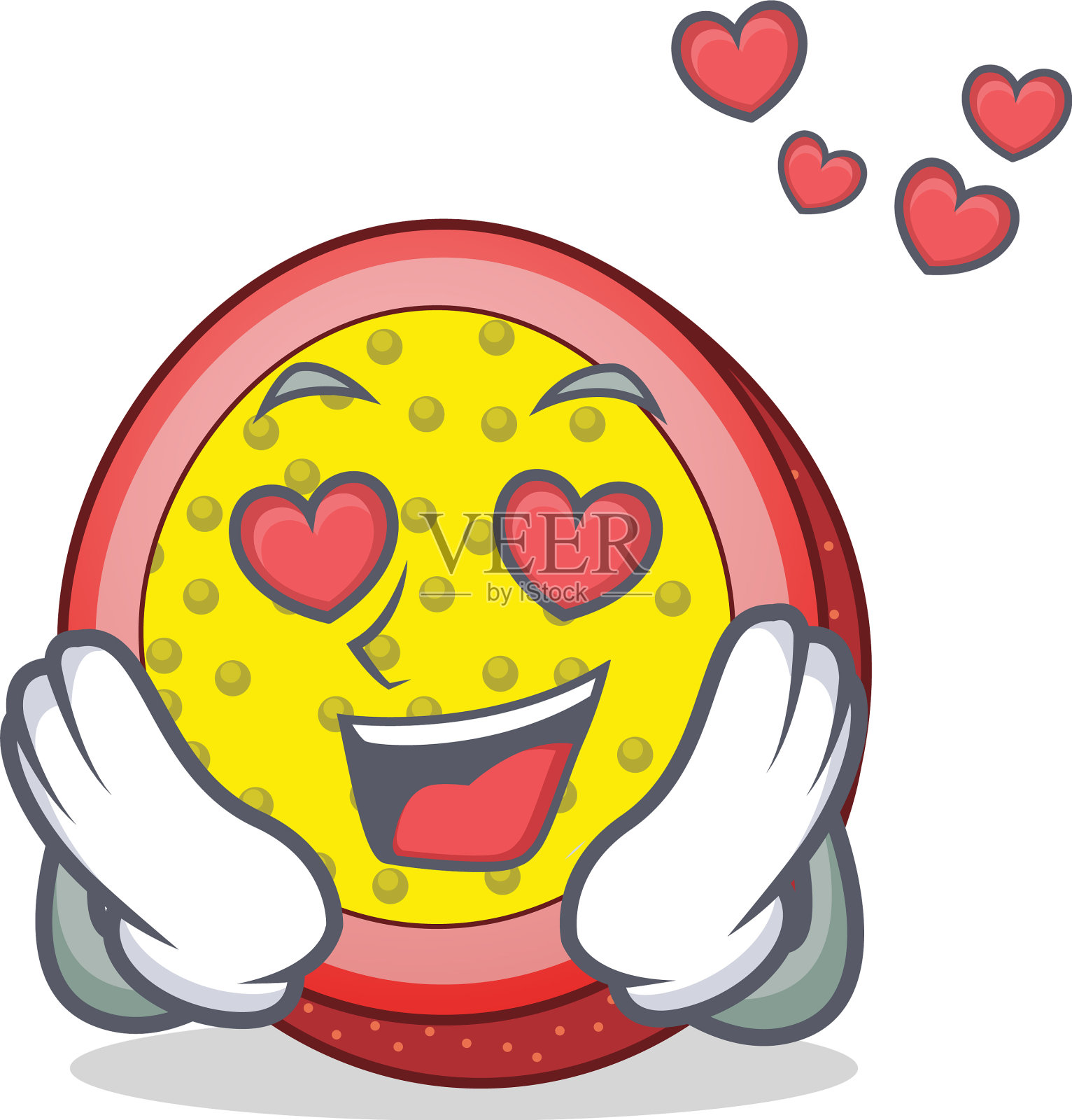 在爱百香果吉祥物卡通设计元素图片