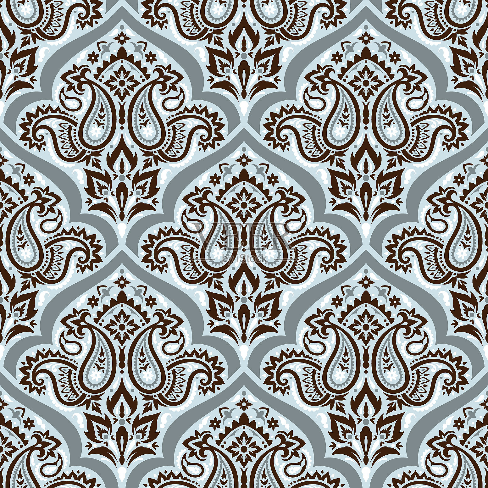 无缝的佩斯利图案插画图片素材